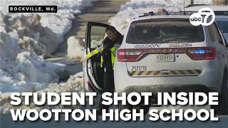 1 student shot inside Wootton High School in Montgomery County; another student in custody