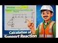 Part 5.Support Reaction Calculation | Beam & Frame | | Easy Step-by-Step