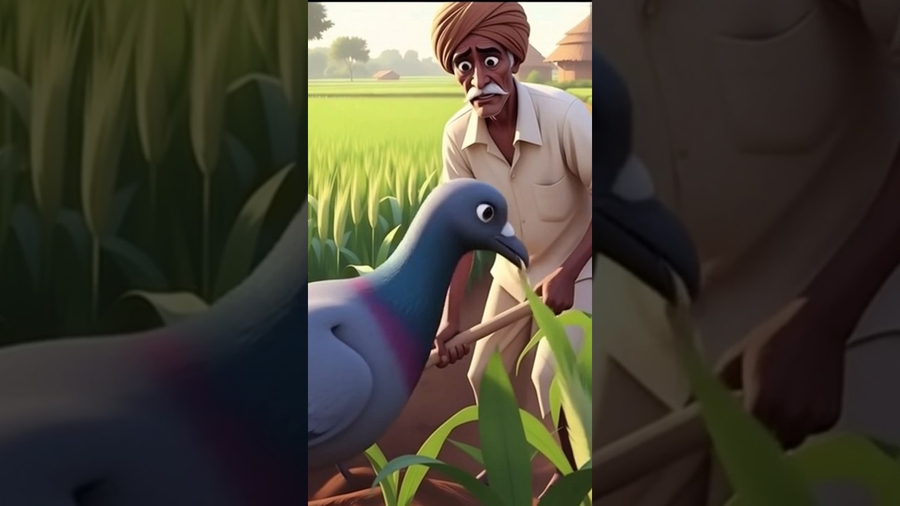 ek Kisan ka khet mein bada Sa kabutar 