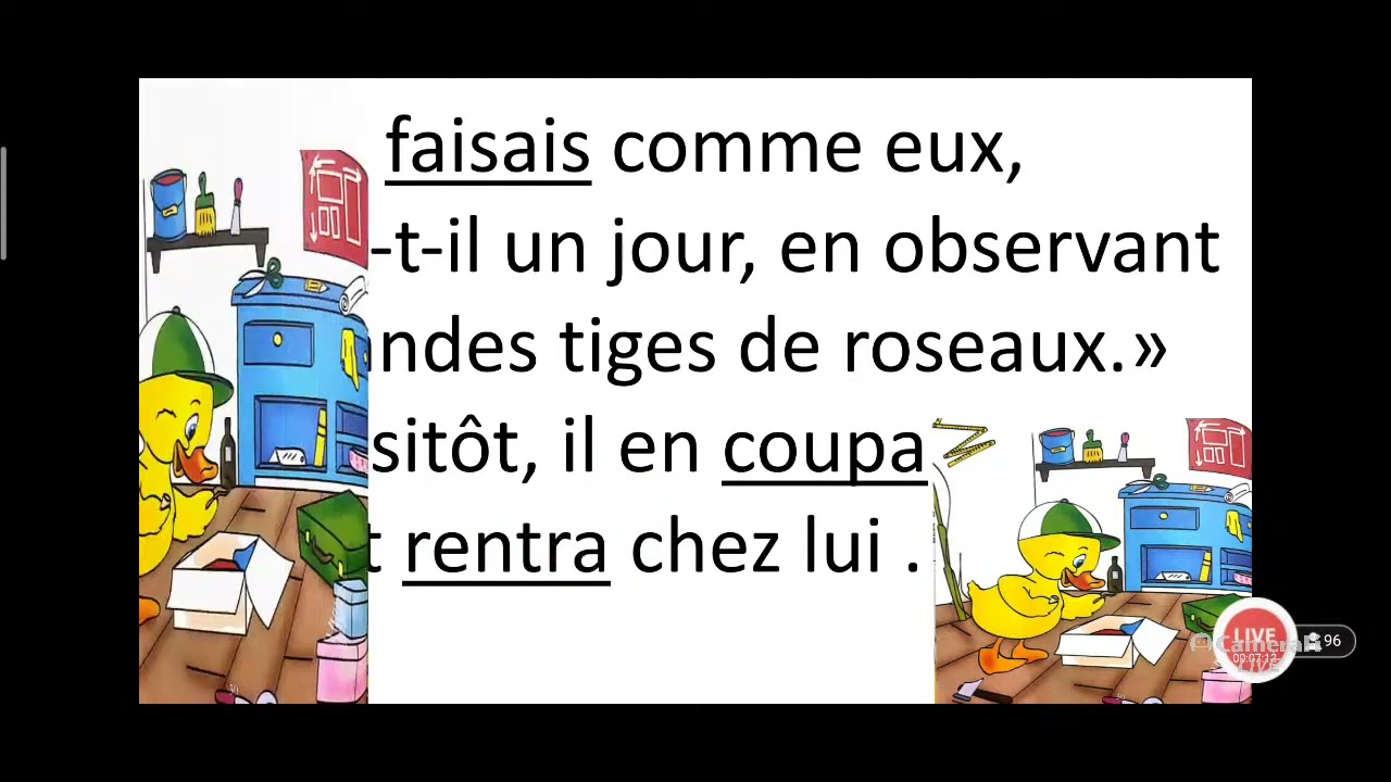 قصة   Sam, le caneton pêcheur