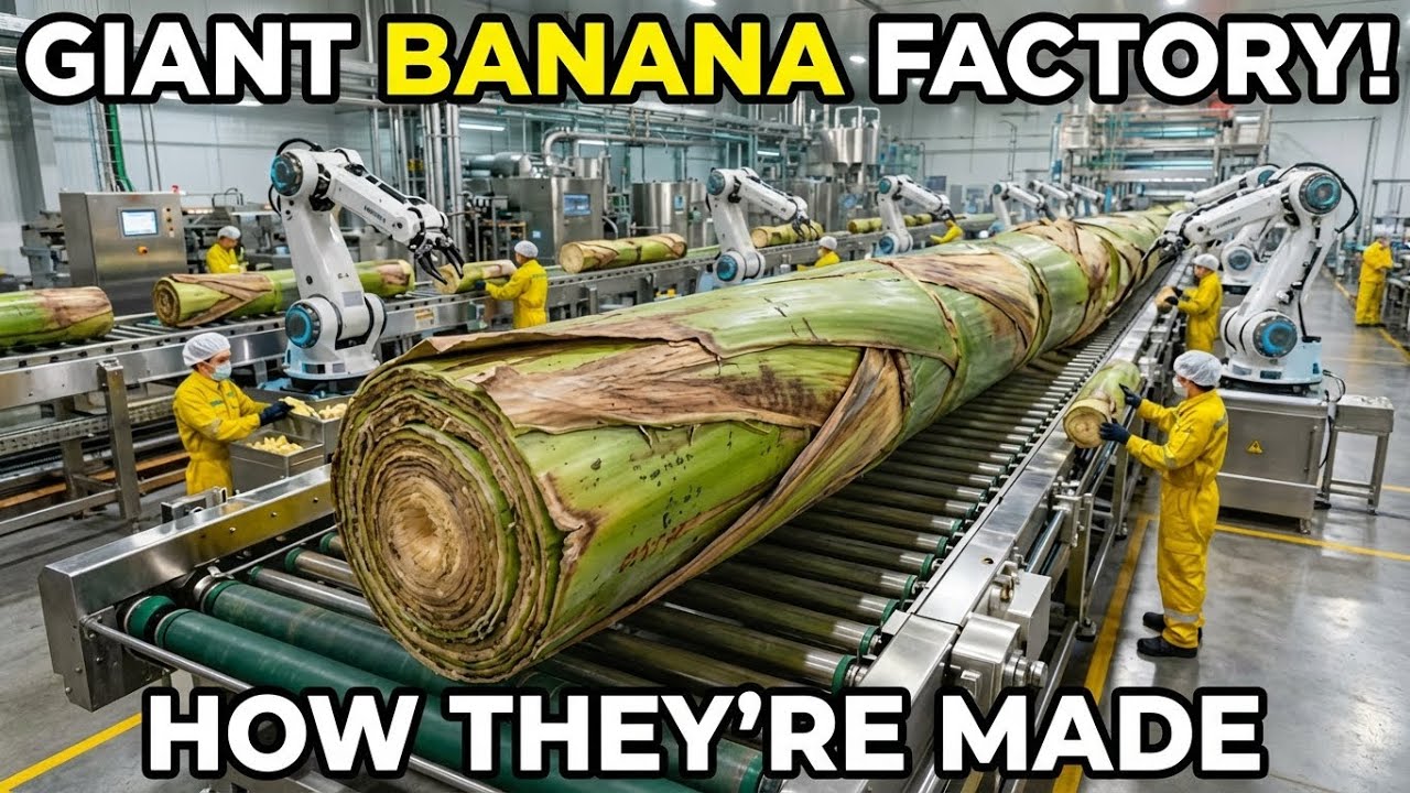 Inside the World’s Most Advanced Banana Stem Processing Factory | Full High-Tech Production Process
