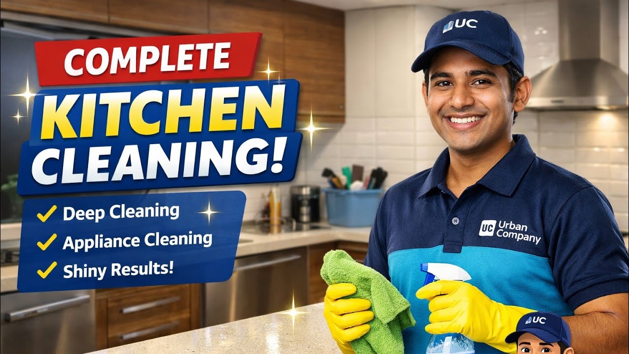 Complete kitchen Cleaning Urban Company | Full Kitchen Deep Cleaning | Kitchen Cleaning Videos 