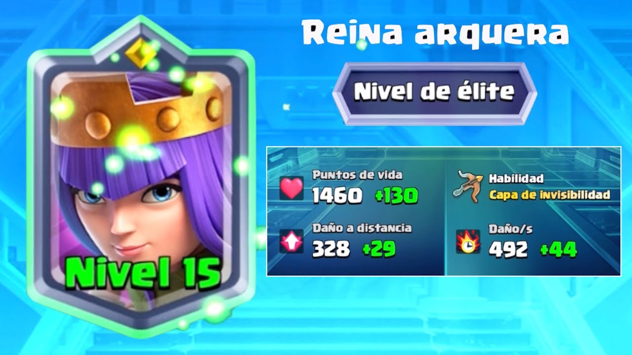 Clash Royale 👊 Reina Arquera Nivel 15 Élite - YouTube