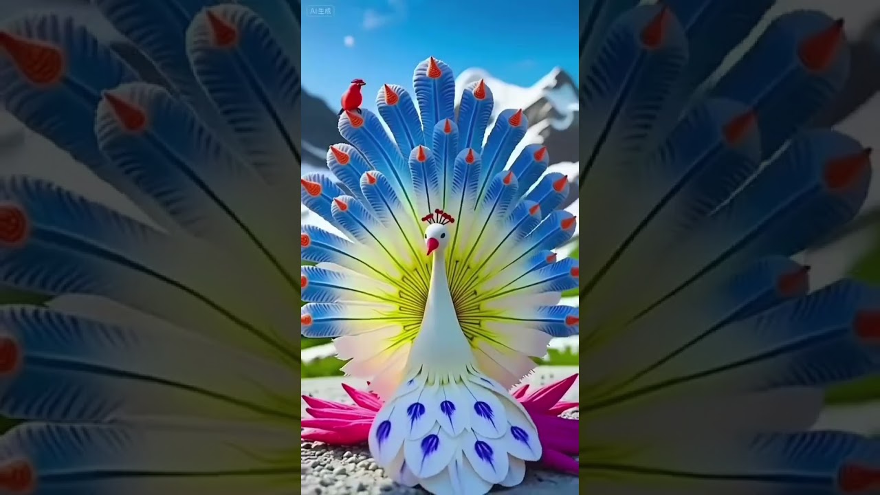 Magical Peacock Flower in Hidden Valley 🦚🌸 | Dreamy Fantasy Nature Short 