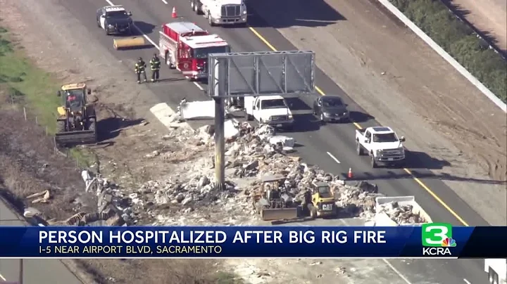 Traffic delayed on I-5 for much of Monday after big rig fire