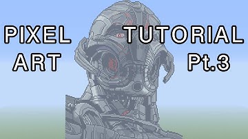 Minecraft Pixel Art Tutorial - Ultron (Avengers Age Of Ultron) Part 3