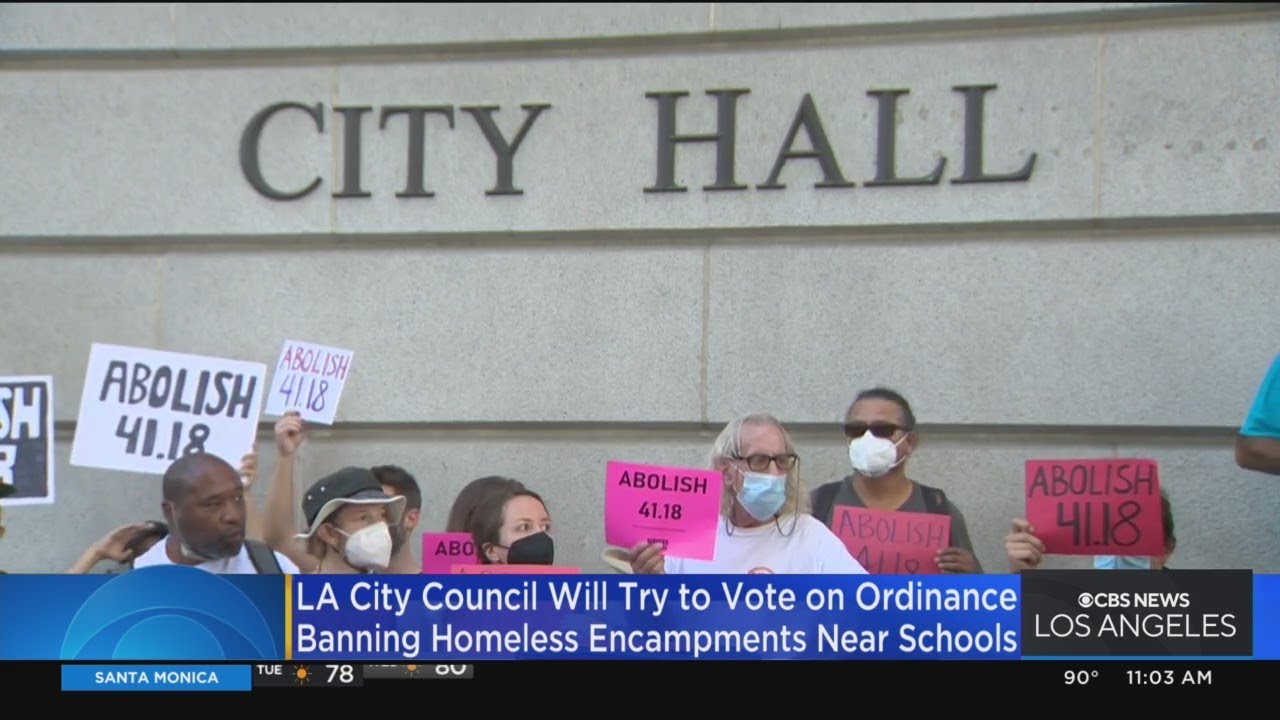 LA City Council members met with backlash during vote to ban homeless ...