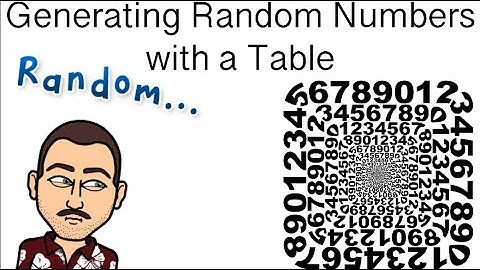 Generating Random Numbers with a Table - Coffee and Statistics with Dr. Weselcouch