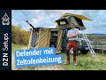 Land Rover Defender 90 mit Zeltofen Heizung im Vorzelt und Gordigear Dachzelt