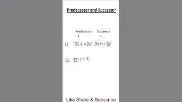 How to find Predecessor & Successor #mathshorts #youtubeshorts #shortvideo #shortsviral