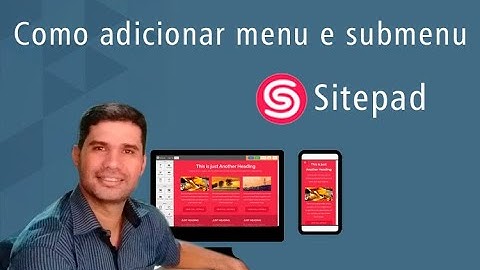 Como adicionar menu e submenu no sitepad