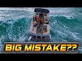 PONTOON BOAT VS ANGRY WAVES AT HAULOVER INLET !! | HAULOVER BOATS | WAVY BOATS