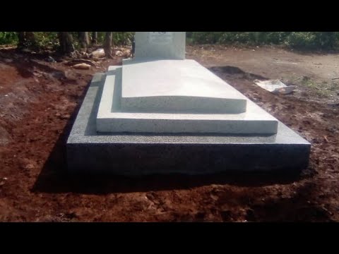 Renovating a tile grave to Terrazzo grave.