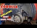 How to replace front brake pads on Toyota Corolla 2008-2012