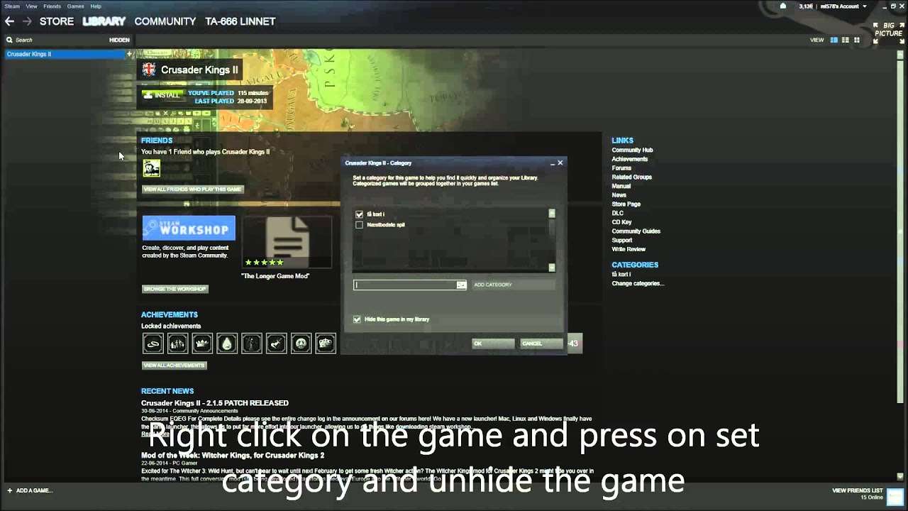 How to Unhide Games on Steam