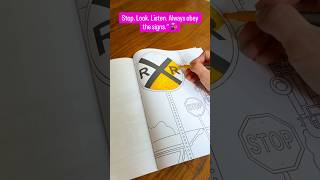 Railroad Crossings Coloring Book. Available on Amazon #youtube #drawing #books #reels #amazonbooks