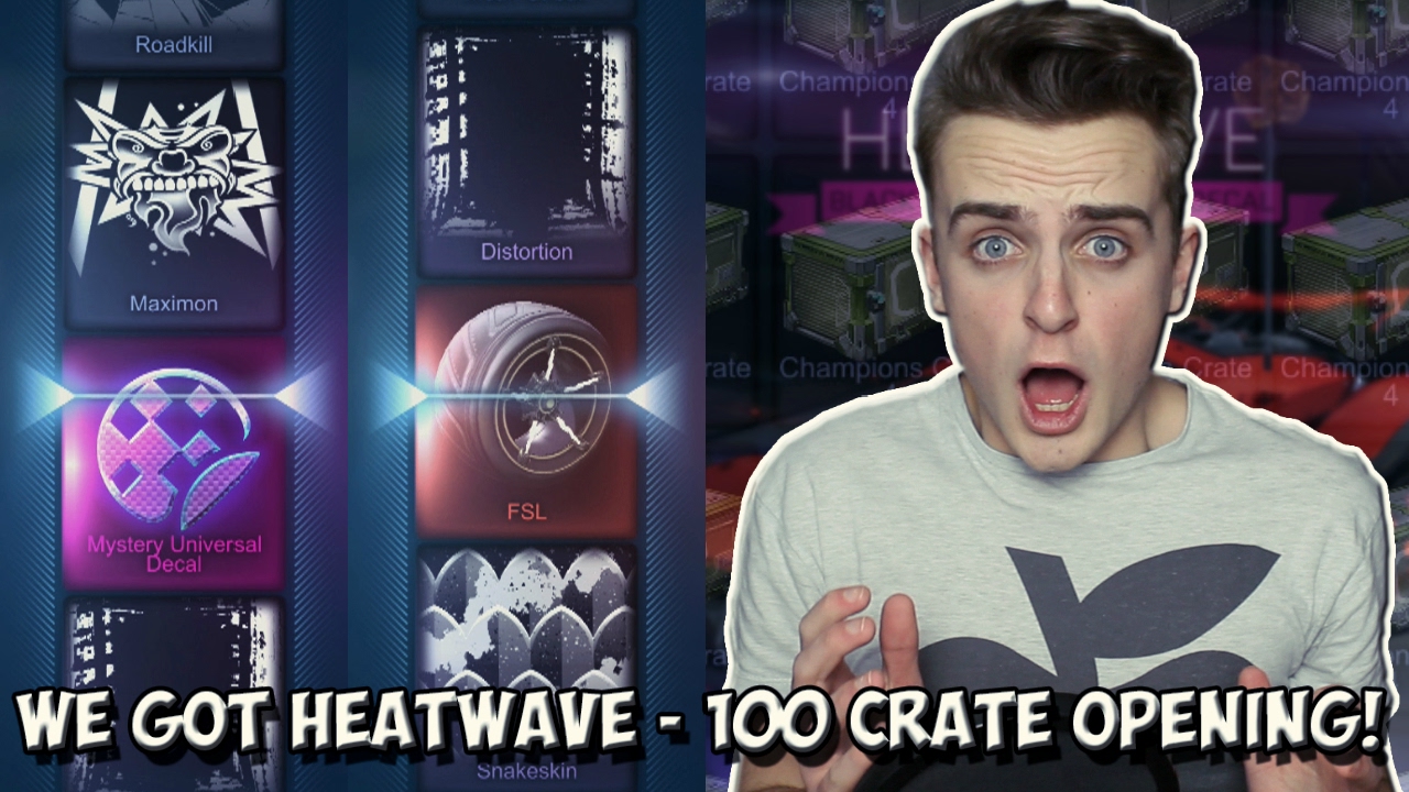 CERTIFIED HEATWAVE IN A CC4 CRATE + PAINTED ARA-51 WHEELS! | Lucky 100 Rocket League Crate Opening!