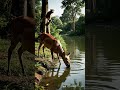 "जब बंदर ने बचाई हिरन की जान 🐒🦌 | अद्भुत जंगल की कहानी" #JungleStory #AnimalRescue #HindiStory