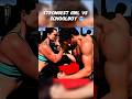 STRONGEST GIRL VS ARMWRESTLER SCHOOL BOY #youtubeshorts #youtube #armwrestling