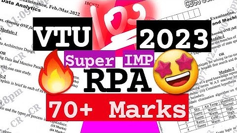 RPA M3 Best Video PASS PACK 💯🤩 Sup Imp [+PDF] 🎯2023 Externals 🔥🔥🔥 7SEM CSE #vtu #2023 #RPA #18CS745