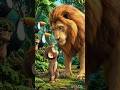 बंदर और दयालु शेर #shorts #animalstory #junglestory #moralstory #lion #monkey #viralshort #trending
