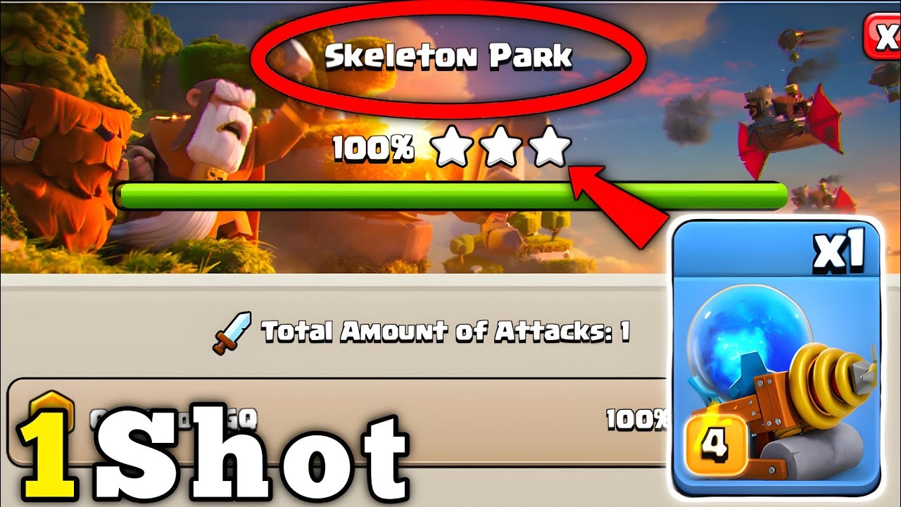 How to Easily One Shot Skeleton Park in Clan Capital