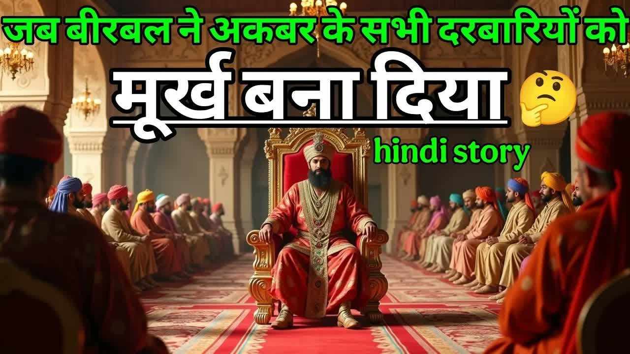 जब बीरबल ने अकबर के सभी दरबारी को मूर्ख बना दिया ｜ akbar birbal ki kahani ｜ majedar story ｜ kahaniya