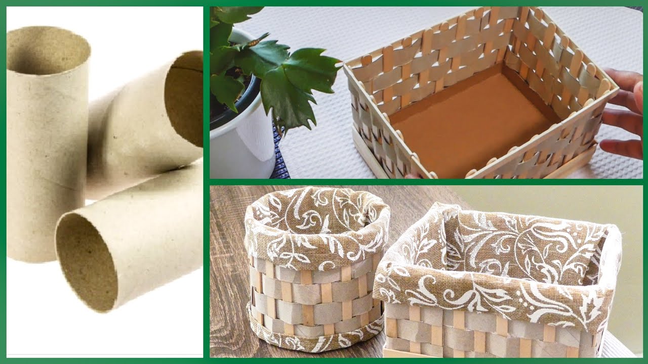 Toilet Paper Tubes Crafts / Basket 