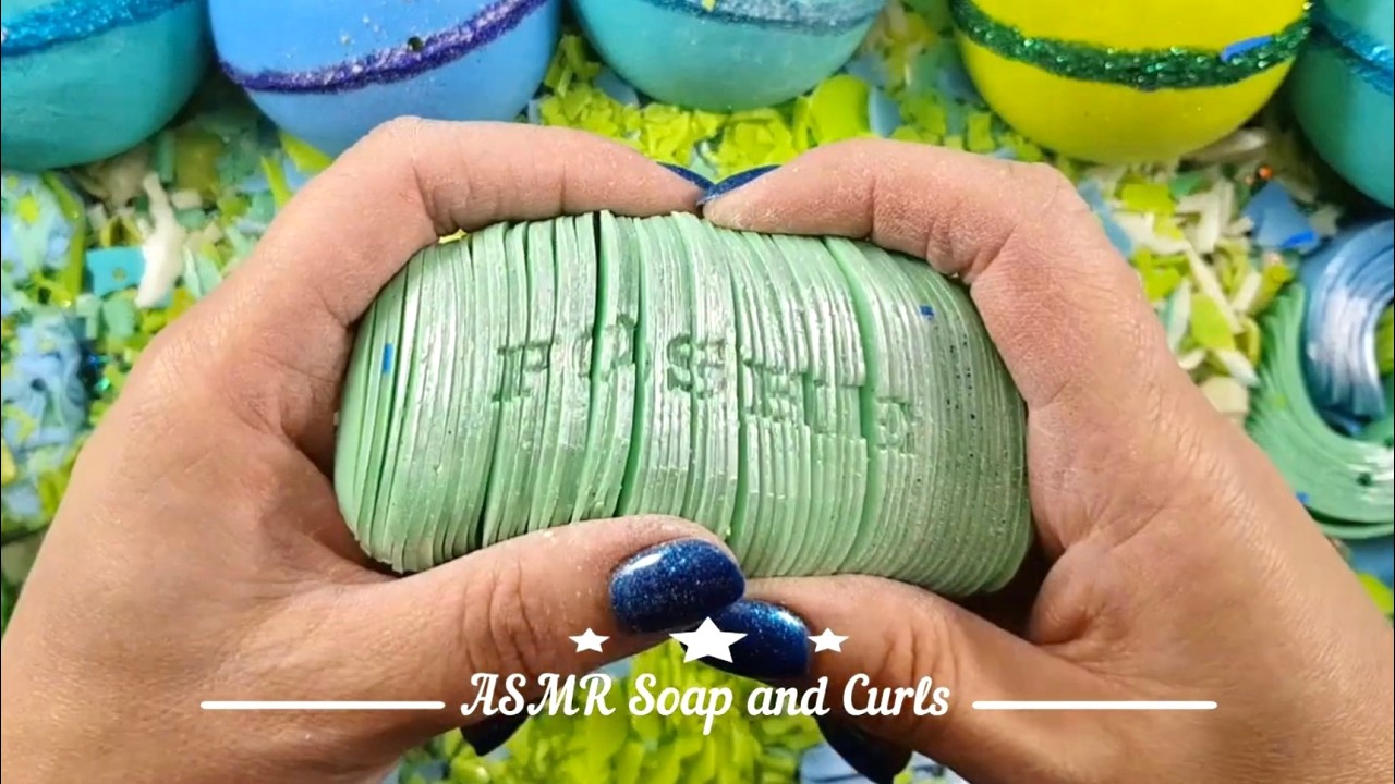 Soap Hand Crushing asmr🍡 | Soap plates & cutting crunching | credit : @ASMRSoapandCurls