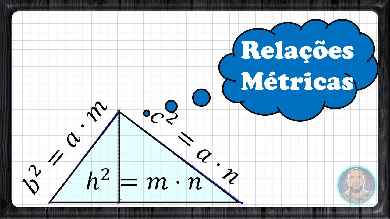 RELAÇÕES MÉTRICAS NO TRIÂNGULO RETÂNGULO \Prof Gis - Matemática