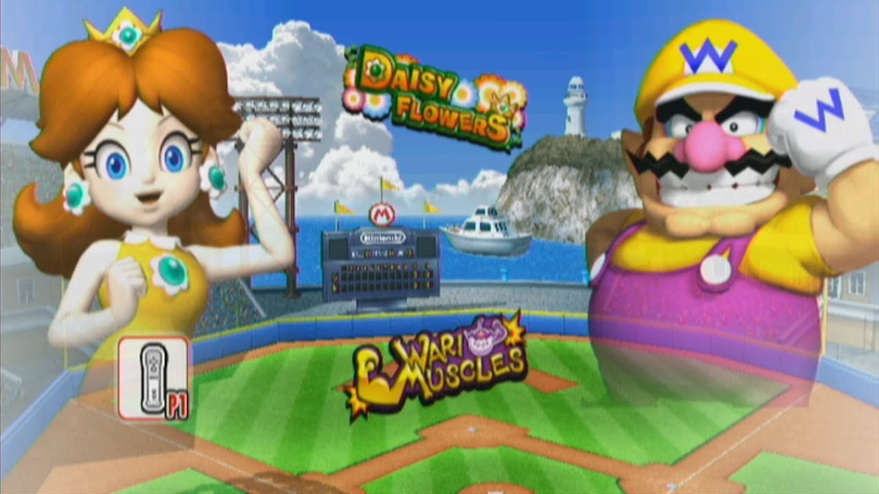 Mario Super Sluggers, сезон 5, игра 2 | Дэйзи против Варио на стадионе Марио