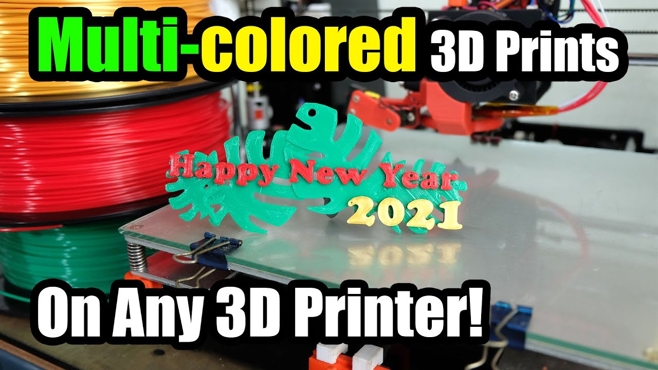 How to 3D print multicolored greeting card on any 3D Printer YouTube