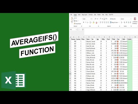 How to use the AVERAGEIFS() function in Excel: Episode 09