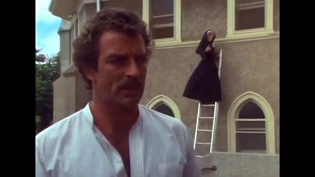 magnum pi, nun, memes, tom selleck, 1980s tv shows, 80s tv shows, 1980s tv,...