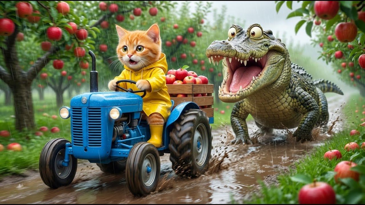 Mama Cat Trims Fur on the Farm and Makes Tiger Hat For Kittens At Home🐾🎩🐯