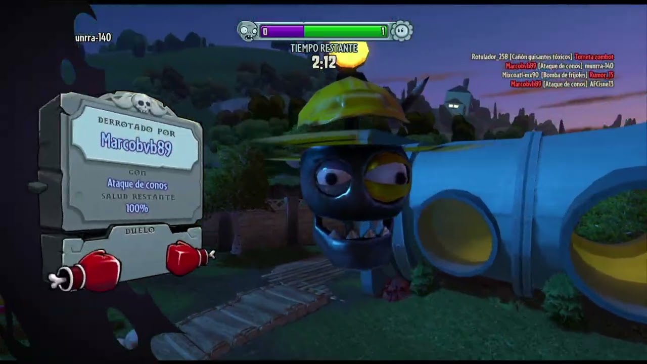 Plants vs Zombies GW Jardines y Cementerios, Lanzaballas, 19 Derrotados