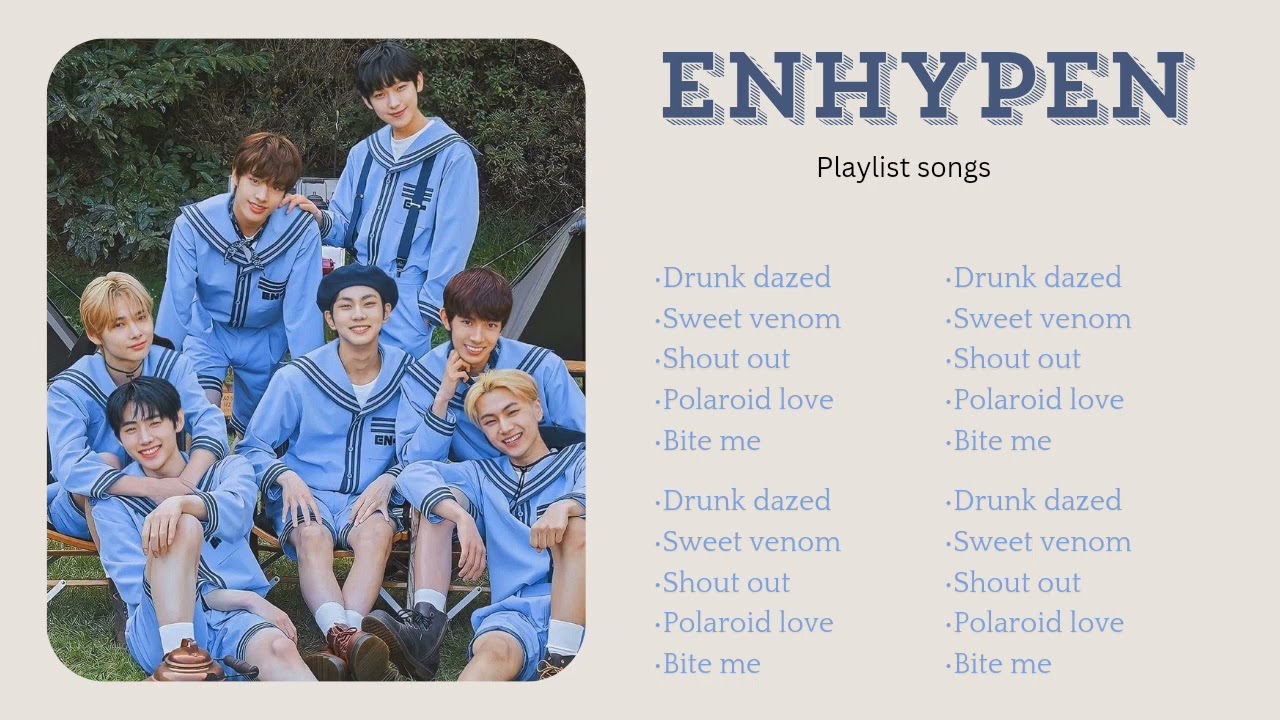 ENHYPEN | TOP 5 PLAYLIST SONG OF ENHYPEN