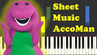 ☔🎼 If All The Raindrops – Barney Piano Sheet Music 🎼