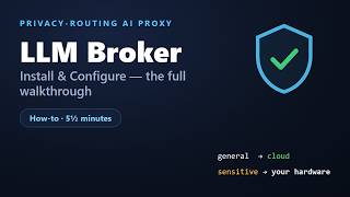 LLM Broker — Install & Configure a Privacy-Routing AI Proxy