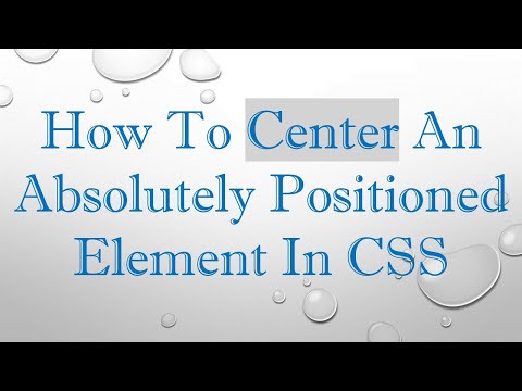 How To Center