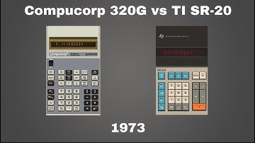 Compucorp 320G vs Texas Instruments SR-20 calculator comparison all released in the year 1973.
