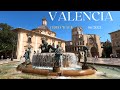 Streets of Valencia, Spain  4K City Walking Tour in June 2021 tranquil Monday afternoon City Sounds
