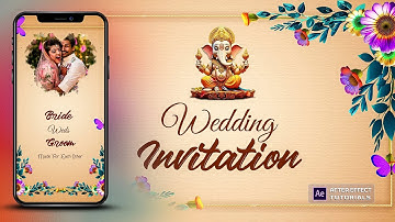 Wedding invitation templates | Wedding invitation after effects | After effect tutorials