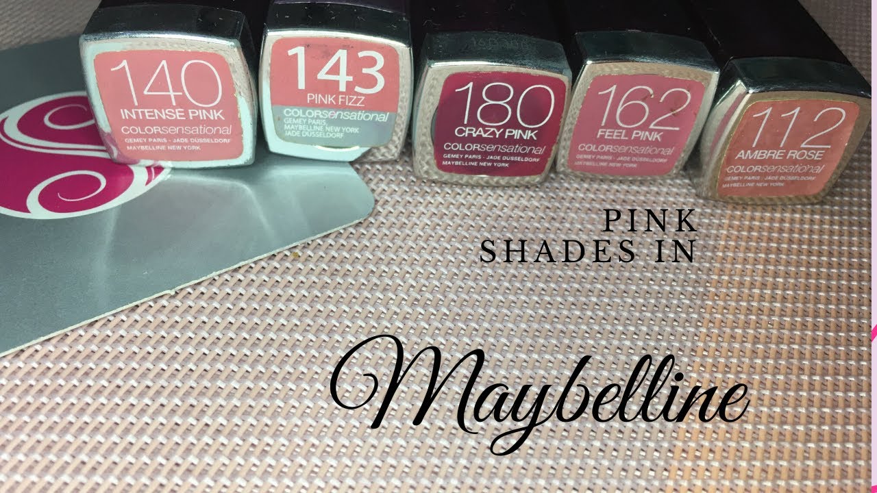 Pink shades of Maybelline Color Sensational | Pink Lipstick Swatches |  SaraZ - YouTube