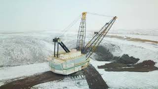 Coal Mining Estevan Saskatchewan with a P&H 9020 Dragline