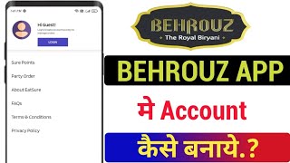 behrouz app mai account kaise banaye!! how to create account in behrouz app!! screenshot 1