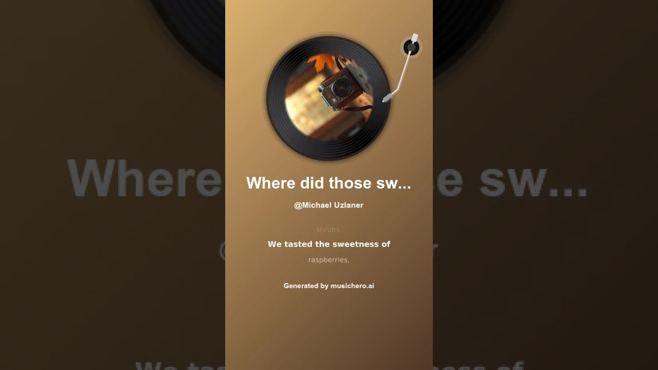 Where did those sweet days go