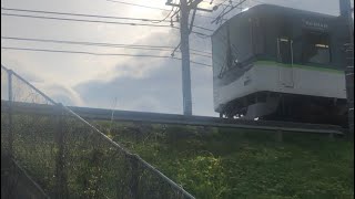 京阪電車、JR学研都市線を越える
