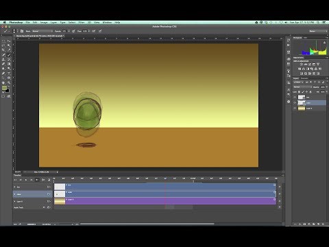 Photoshop CS timeline animation with squash and stretch
