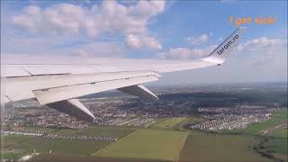 Turbulent takeoff from Otopeni. I was scared and sick on the airplane!